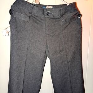 Anthropologie Cartonnier Herringbone Pants Darted Slacks Charcoal Size 4